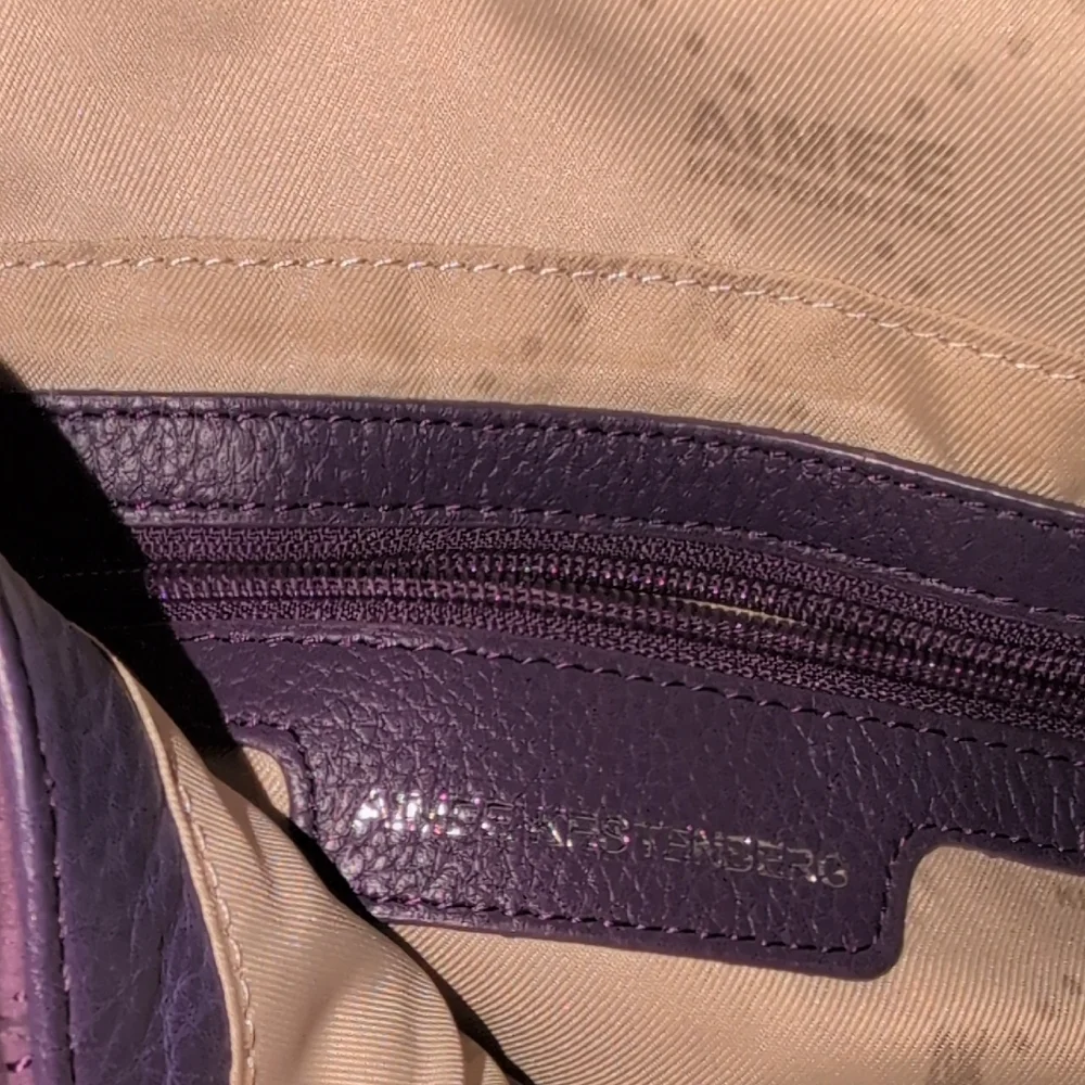 Aimee Kestenberg Eggplant Leather & Suede Bag With Tags New With Tags